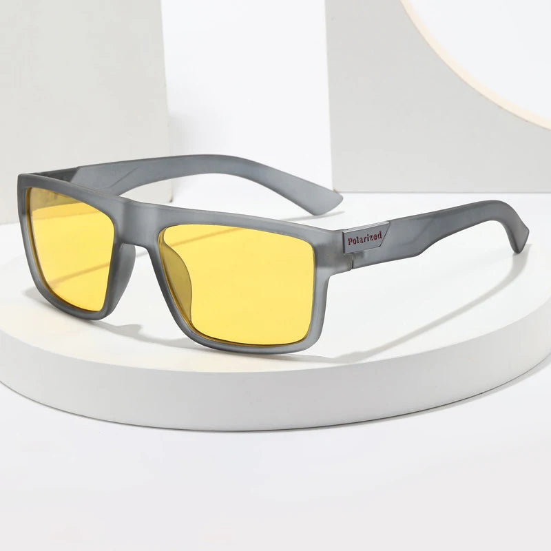 Outdoor Polarized Sports Sunglasses for Men 2025 Flat Top Frame  Cycling Sunglasses Polarized Mirror Coating Lenses High Quality