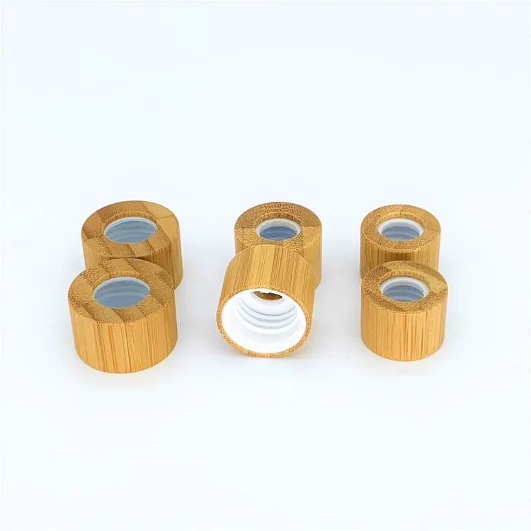 Natural Bamboo Wood Essential Oil Dropper Bottle Cap 20/410 28/410 24/410 Hot Models Closure Lids for Oil Bottles