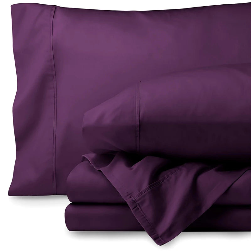 KOSMOS Microfiber Bed sheet Set Classic Solid Colour Superior Quality King Size Home Hotel Woven Polyester Bedroom Bed Use