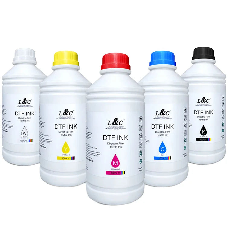 1000ml DTF Ink for XP600 White DTF Ink for Epson L805 I3200 L1800 DTF Printer Premium Textile Transfer