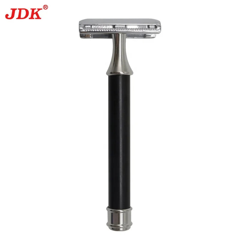 Double Edge Safety Razor with Single Blade Stainless Steel for Face & Body Shaving Red Wood Prevents Bumps Ingrown Hairs for Men