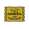 Introvert Foodie All I Care About Is Snacks Enamel Pin Funny Proverb Brooch Lapel Badge Jewelry Backpack Pin for Junk Food Lover