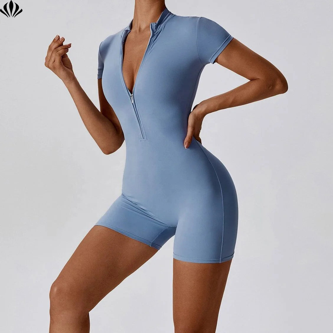 Custom Private Label Summer Breathable Nylon Spandex One Piece Gym Jumpsuit for Women
