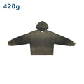 Retro 420 Grams 2025 Autumn Winter Boxy Hooded Zipper Jacket Wasteland Style Washed Water Spray Horse 100% Cotton Solid Hoodie