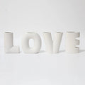 Love Sign Modern Set of 4 Ceramic Small Flower VasesValentines Day Decorations Gift