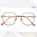 Hot Sale Women Round Block Blue Light Glasses Custom Logo Titanium Optical Eyeglasses