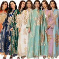 Women Arab Dubai Islamic Clothes Sequin Embroidery Abaya Dress Muslim Dress