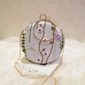 New Fashion Ladies Party Clutch Shoulder Bags Girls Handbags Embroidery Floral Evening Bag Hasp Closure Silk Polyester