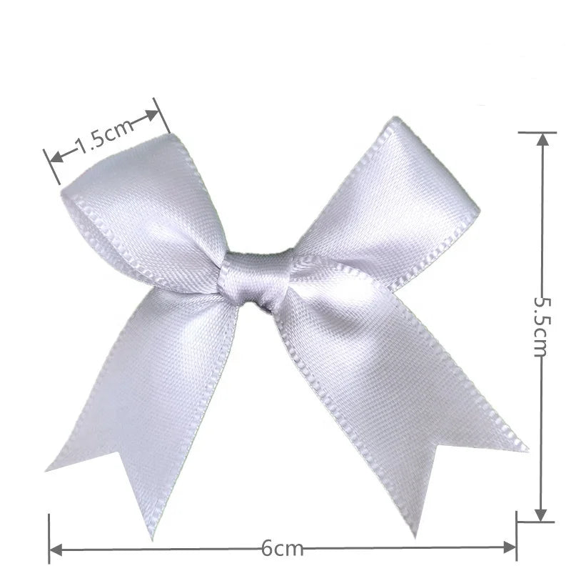 Wholesale Ready-Made Polyester Satin Ribbon Bows Bowknot Gift Packaging Wrapping for Christmas Occasions