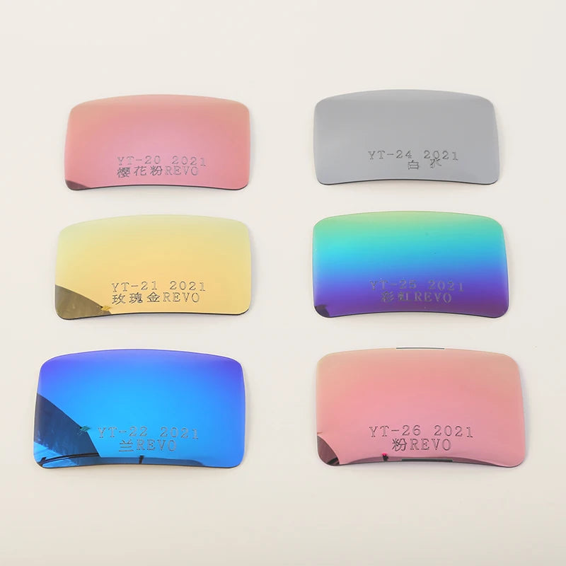 2024 6 Colors Square Polarized Manufactory 2022 Newest Square Colorful Customized Logo Gradient Printed Sunglasses Lens