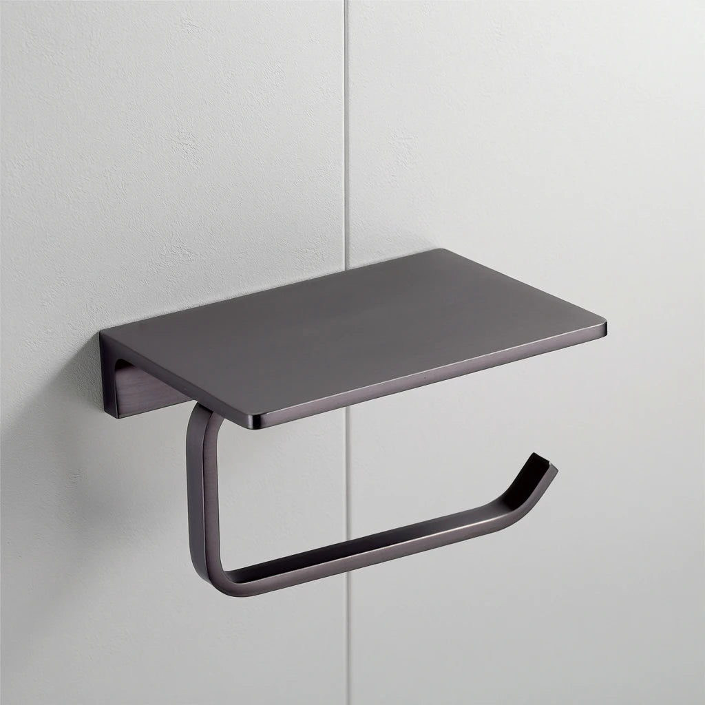 Modern Single Layer Brass Toilet Paper Roll Holder Tissue Cover Phone Holder Wall Mounted Factory Direct Supply Good Bathroom