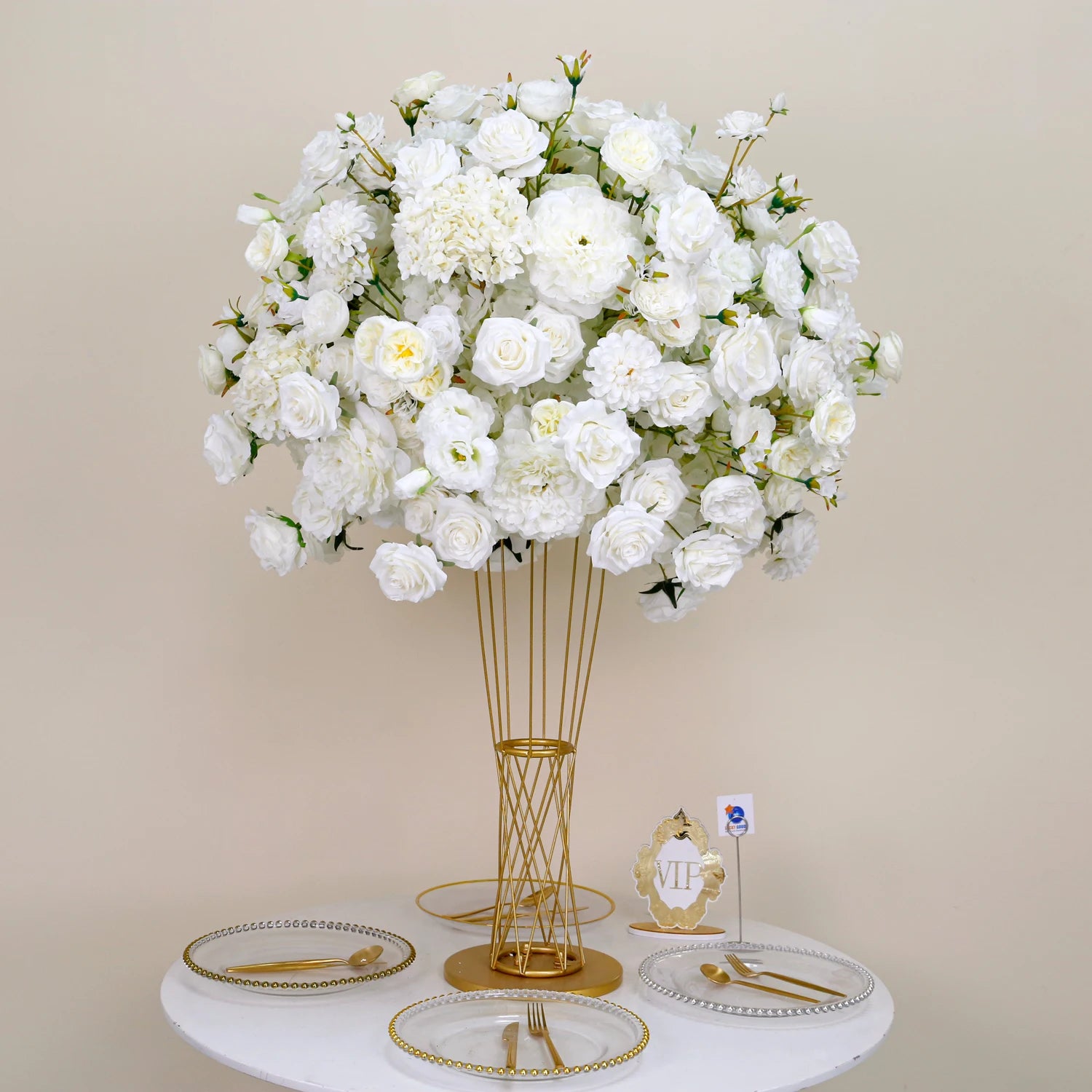 LFB2511 Wedding Table Decorations Wholesale White Hydrangea Rose Artificial Silk Flower Balls for New Year & Mother's Day