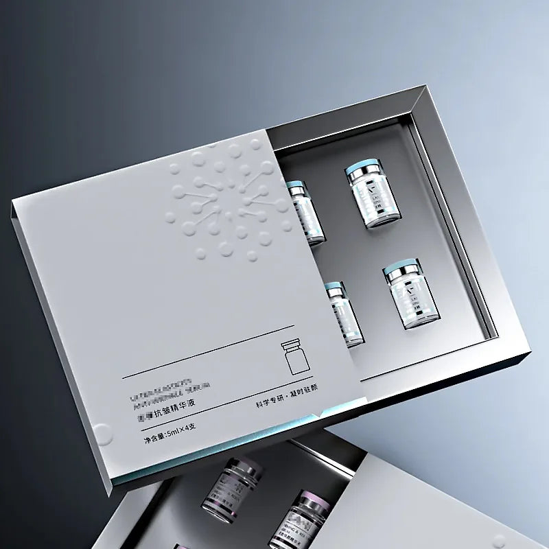 Custom High-End Silver Cardboard Color-Printed Drawer Boxes for Essential Oil Cosmetic Packaging Made From Durable Paperboard