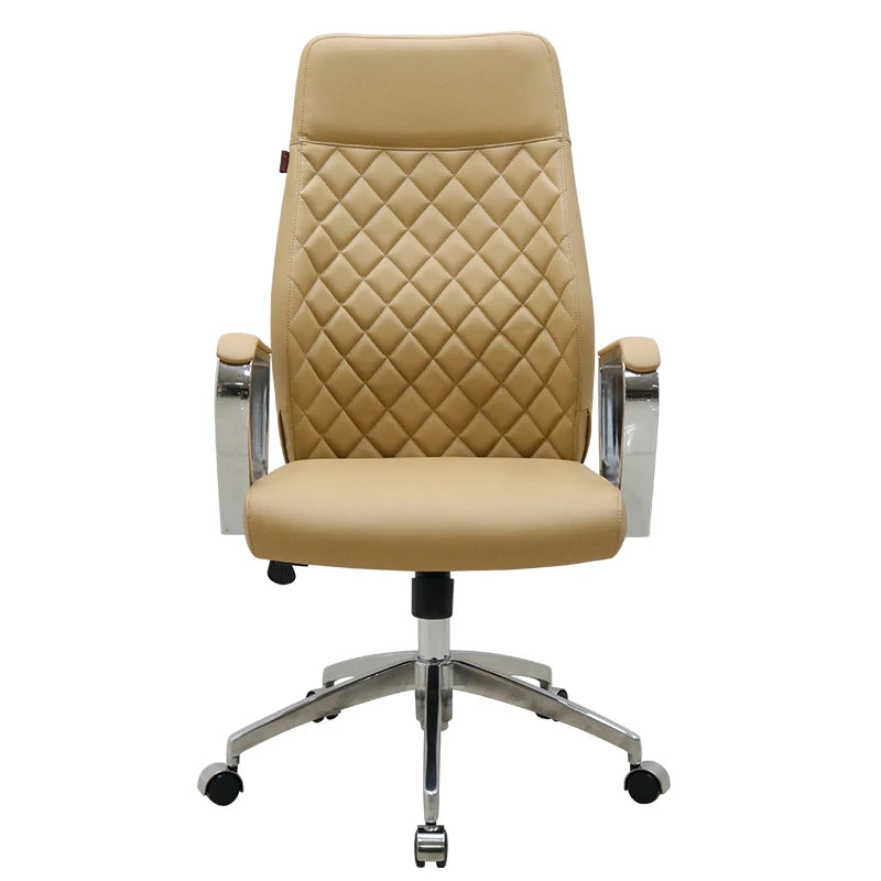 2022 High-Back Contemporary Ergonomic Office Swivel Chair PU Leather Adjustable Height Aluminum Alloy Base-3-Year Warranty for