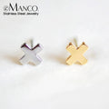 EManco Stainless Steel Fashion Earring Korean Edition Crucifix Earrings Simple Earrings 316L Titanium Steel