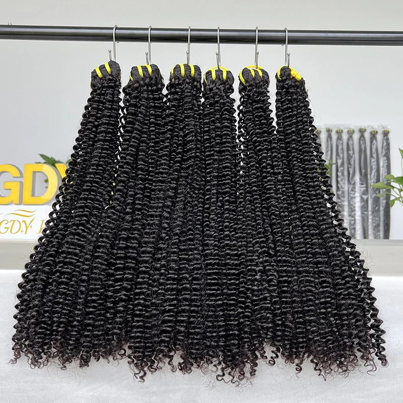 Virgin Human Hair Bundles Vendor Afro Kinky Curly Cuticle Aligned Raw Vietnamese Hair Super Double Drawn Human Hair Bundles