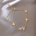 Wholesale Gold Plated Butterfly Charm Bracelet Sparkle Rhinestone Crystal Butterfly Bracelet Fashion Jewelry