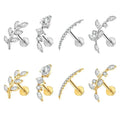Gaby New Arrive 16G G23 ASTM F136 Titanium Heart Moon Shape Labret Ring Cartilage Earring Piercing Titanium Body Jewelry
