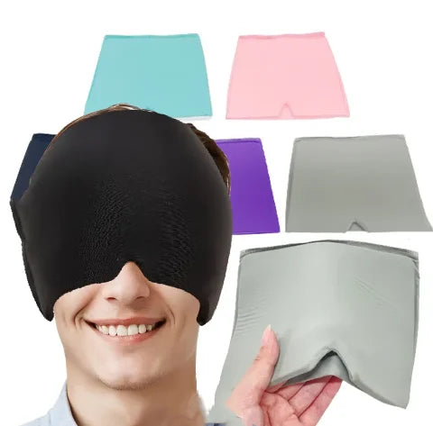 Migraine Ice Head Wrap Cold Therapy Headache Relief Gel Ice Hat  for Tension Puffy Eyes