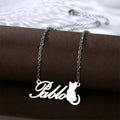 Custom Name Horse Necklace for Women Personalized Stainless Steel Unicorn Nameplate Jewelry Gift