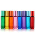 10ml Small Reusable Roll on Bottle Matte Glass Roll on Bottle with Stainless Steel Roller Ball