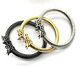 BMZ 2026 Wholesale 6mm Worm Texture IP Plating Dragon Lucky Bracelet for Women Stainless Hot Sell Bangle Vintage Lucky Bangle