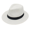 Wholesale Unisex Sun Straw Hats Custom Logo Flat Brim Panama Straw Hats