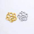 Stainless Steel Cat Dog Claw Charms Cute Animal Claw Heart Pendant for DIY Bracelet Necklaces Jewelry Making Accessories (SZ084)
