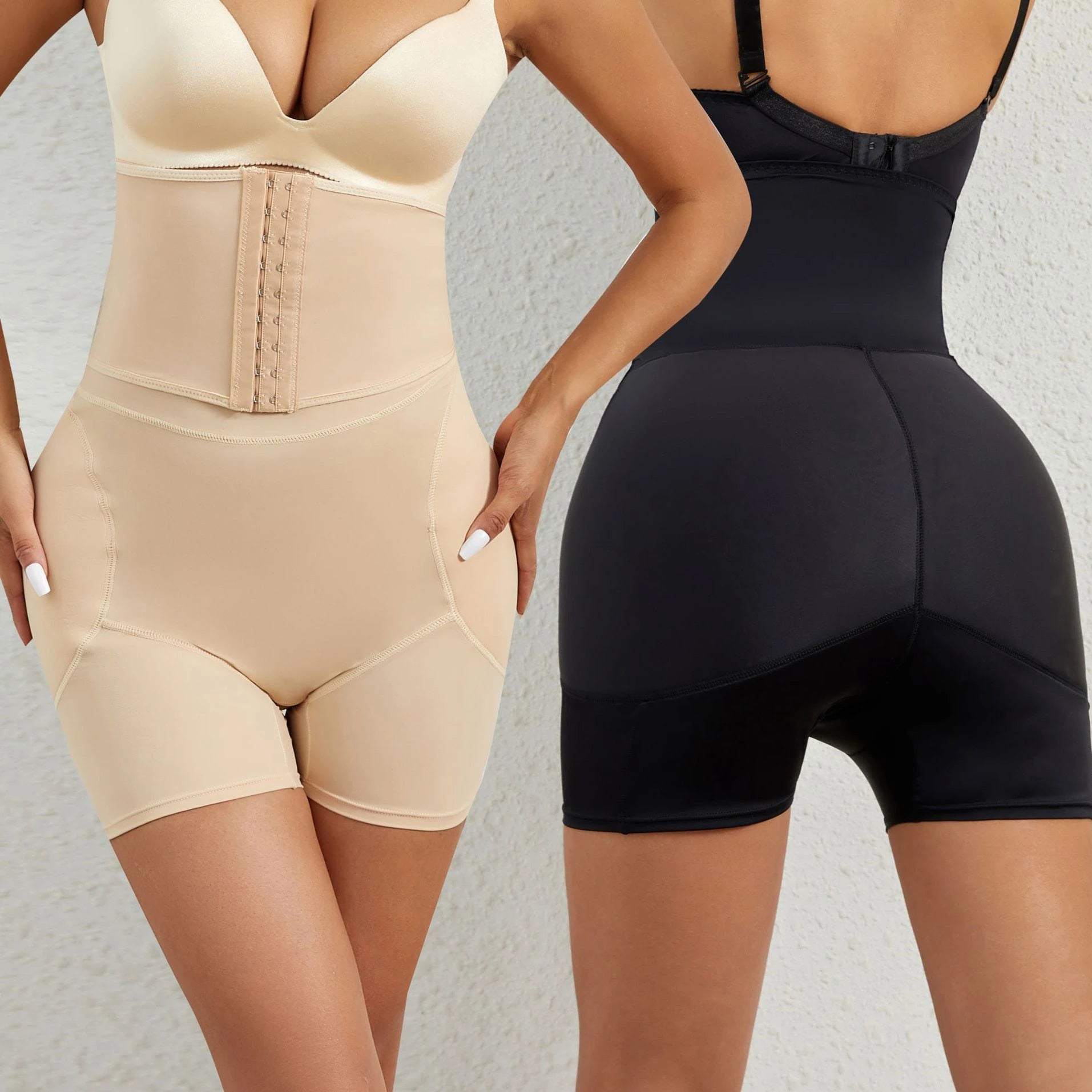 High Waist Tummy Control Butt Lifter Panties with Removable Hip Pads Butocks Enhancer Shapewear Shorts