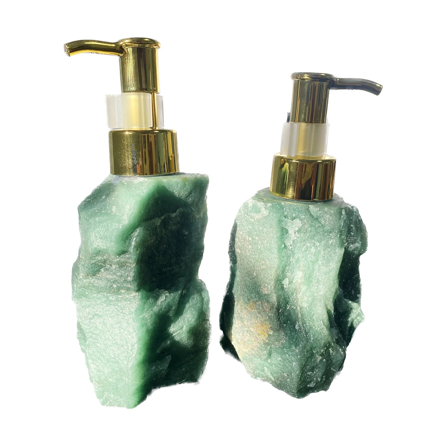 Gemstone Green Aventurine Hand Soap Dispenser Bottle Shampoo Bottle for Bathroom Deco