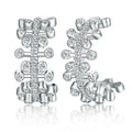 Custom Fine Jewelry Studs Earring Wreath Garland Women Zirconia 925 Sterling Silver Huggie Earring