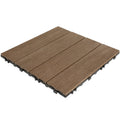 WPC Interlocking Square Patio Deck Tiles 16" Waterproof Anti-Slip Outdoor Tiles XF-C053 for DIY Decking