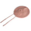 New Winter Simple Plain Pink Color Acrylic Beret Hats 3D Embroidery Character Unisex Children's Beanie with Strings