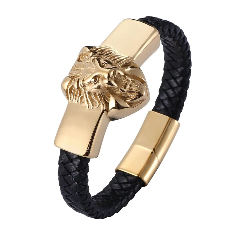 Hot Sale Lion Hand Chain Fashion Gold Bracelet Designs Men New Gold Bracelet