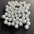 Synthetic Opal Beads Full Hole Ball Lab Created Round 2-12mm Opal Beads White Blue Fire Opal for Jewelry