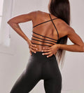 MAYYOUNG Custom Logo Active Stretchy Gym Fitness Bra Sexy Cross Back Workout Sports Bra with Medium Support Breathable Feature