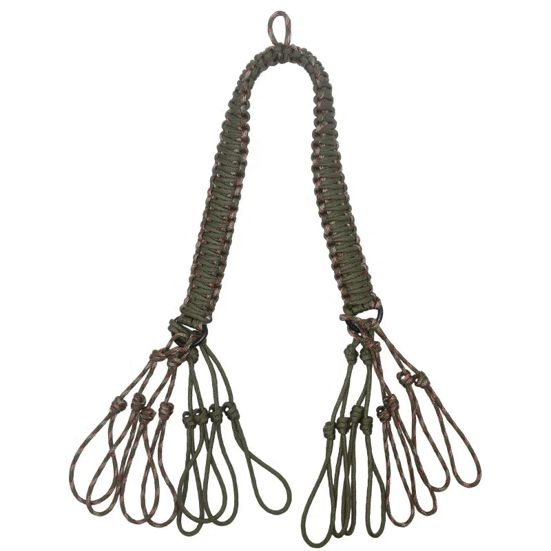 Hunting Accessories Paracord Game Tote Turkey Carrier Strap with 16 Slip Loops