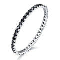 Black Moissanite Bangle Pass Diamond Tester Factory Moissanite Diamond 925 Silver 4mm Black Moissanite Bangle