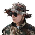Boonie Hat 3D Leaves Camo Cap Hunting Camo Russian Boonie Hat Fishing Sunshade Hunting Hats for Men