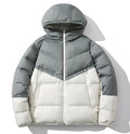 New Hot Men's Down Jackets Men Color Block Winter Cotton Bubble Coat High Quality Puffer Jacket