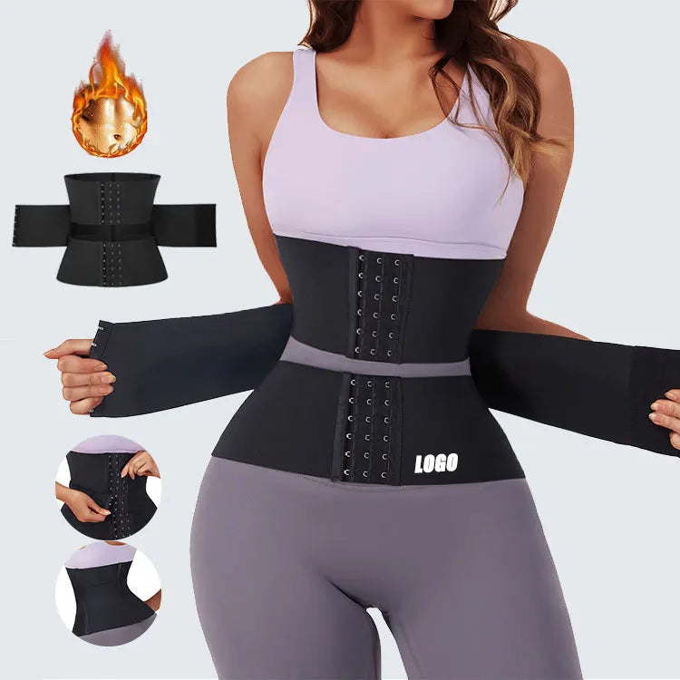 2025 FELE Neoprene High Elastic Waist Trimmer Belt Three-stage Breasted Adjustable Body Shaper Gym Waist Support Trainer
