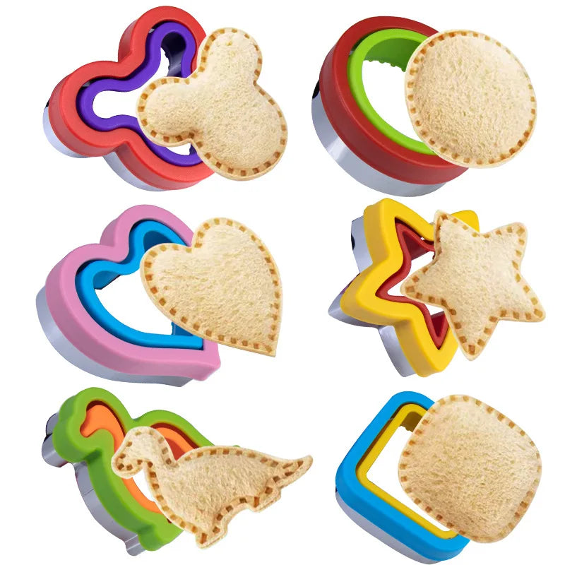 Home Kitchen Gift  10.5cm Pocket Mold Stainless Steel 430 Different Shape 2 in 1bread Pancake Sandwich Cutter and Sealer Metal