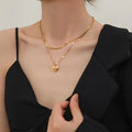 Zhongzhe Jewelry Heart Necklace Fashion Layered Necklaces Stainless Steel 18K Plating Waterproof Anti Tarnish Wholesale Necklace