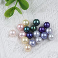 7-8mm Multicolor No Hole Loose Freshwater Round Pearls Dyed Colors Beads