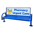 Outdoor Furniture Park Metal Bench Seat Outside Street Powder Coated Steel Bench Seating Public Garden Vintage Style Bench Chair
