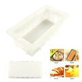 A-1065 1L Silicone Mold for Soap Mousse Cake Candle Soap Molds 10'' Rectangle Mould DIY Handmade Swirl Making Tool