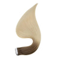 Top Quality Virgin Russian Ombre Blond Color Invisible Tape Human Hair Extensions 100% Real Human Hair