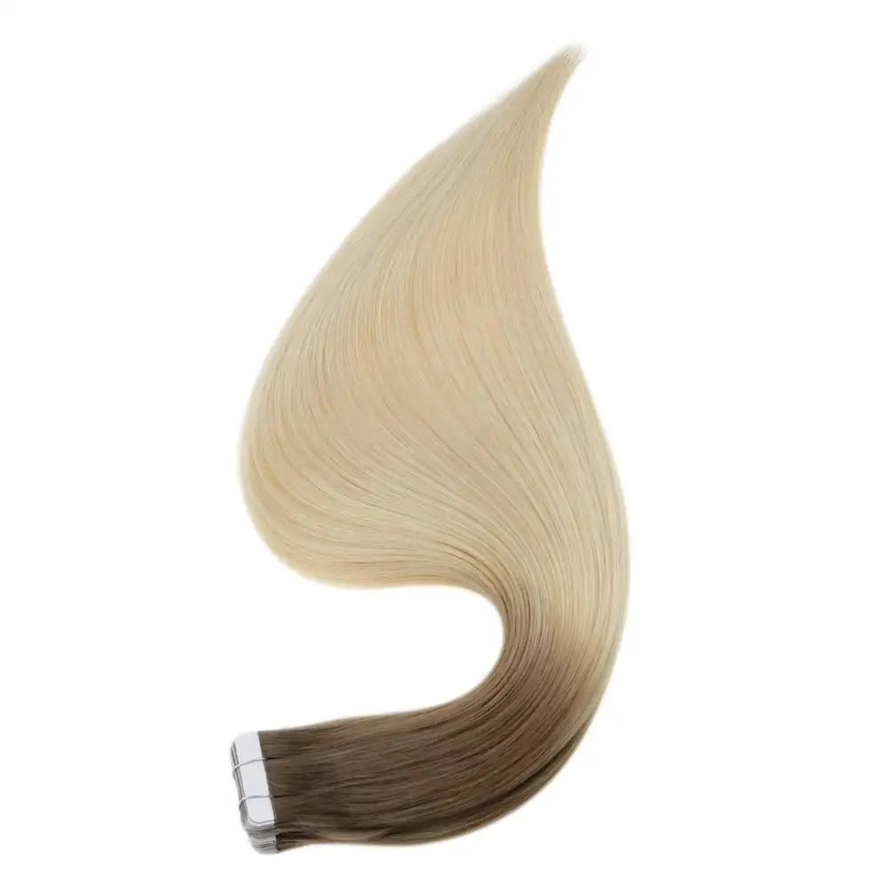 Top Quality Virgin Russian Ombre Blond Color Invisible Tape Human Hair Extensions 100% Real Human Hair