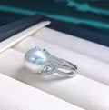 R1022 10-11mm Natural Freshwater Pearl Ring Accessory 925 Sterling Silver Adjustable Size Engagement Jewelry Ring for Women