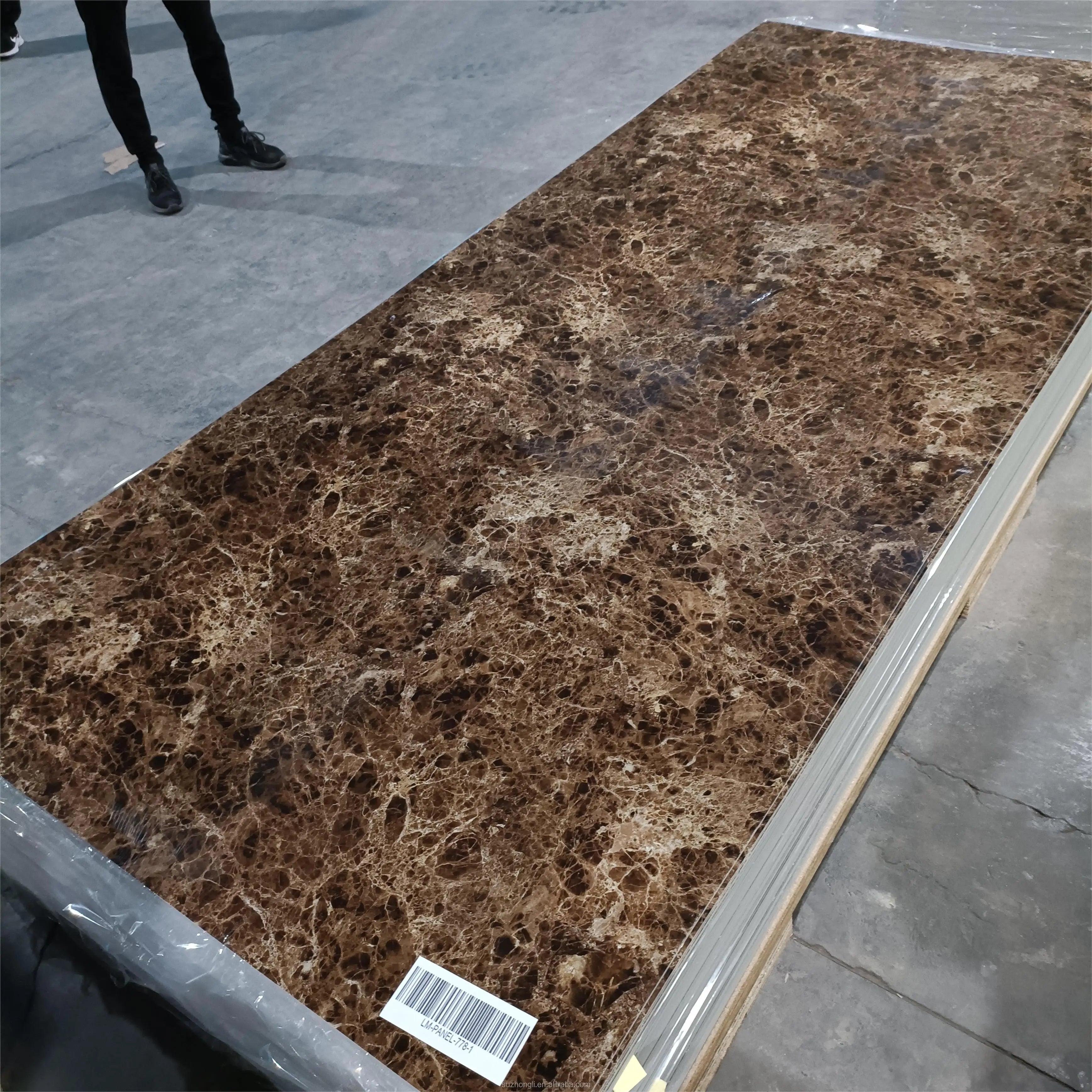 Highlight Alternative Marble Slab Interior PVC Wall Panel UV Marble Sheet
